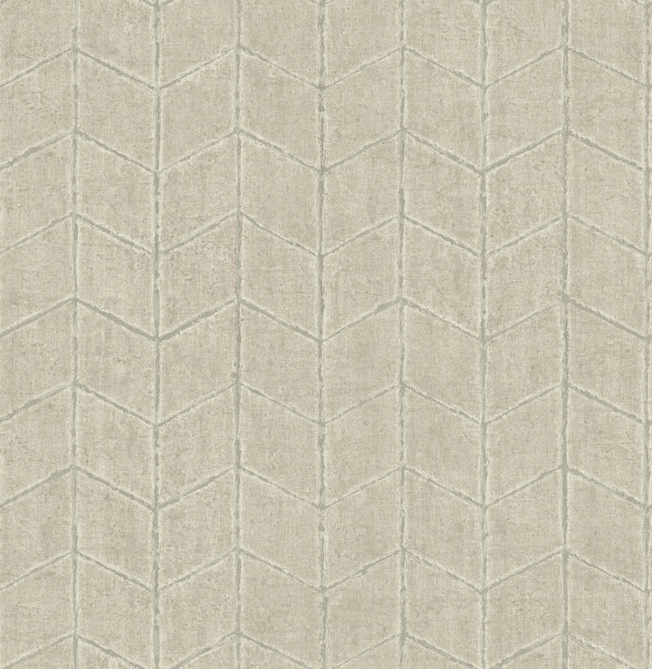 Flatiron Geometric Taupe Wallpaper by York Wallcoverings New Origins Covers about 56.4 square feet 20.5-in by 33-ft long roll Unpasted 20.5 - Fabric Carolina -