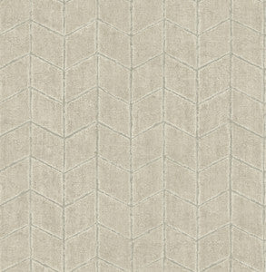 Flatiron Geometric Taupe Wallpaper by York Wallcoverings