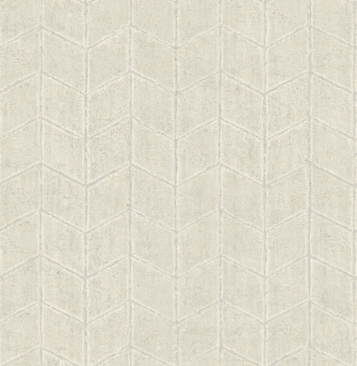Flatiron Geometric Pearl Grey Wallpaper by York Wallcoverings New Origins Covers about 56.4 square feet 20.5-in by 33-ft long roll Unpasted 20.5 - Fabric Carolina -