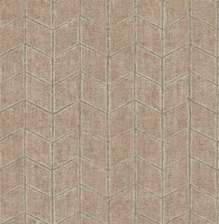 Flatiron Geometric Brick Wallpaper by York Wallcoverings New Origins Covers about 56.4 square feet 20.5-in by 33-ft long roll Unpasted 20.5 - Fabric Carolina -