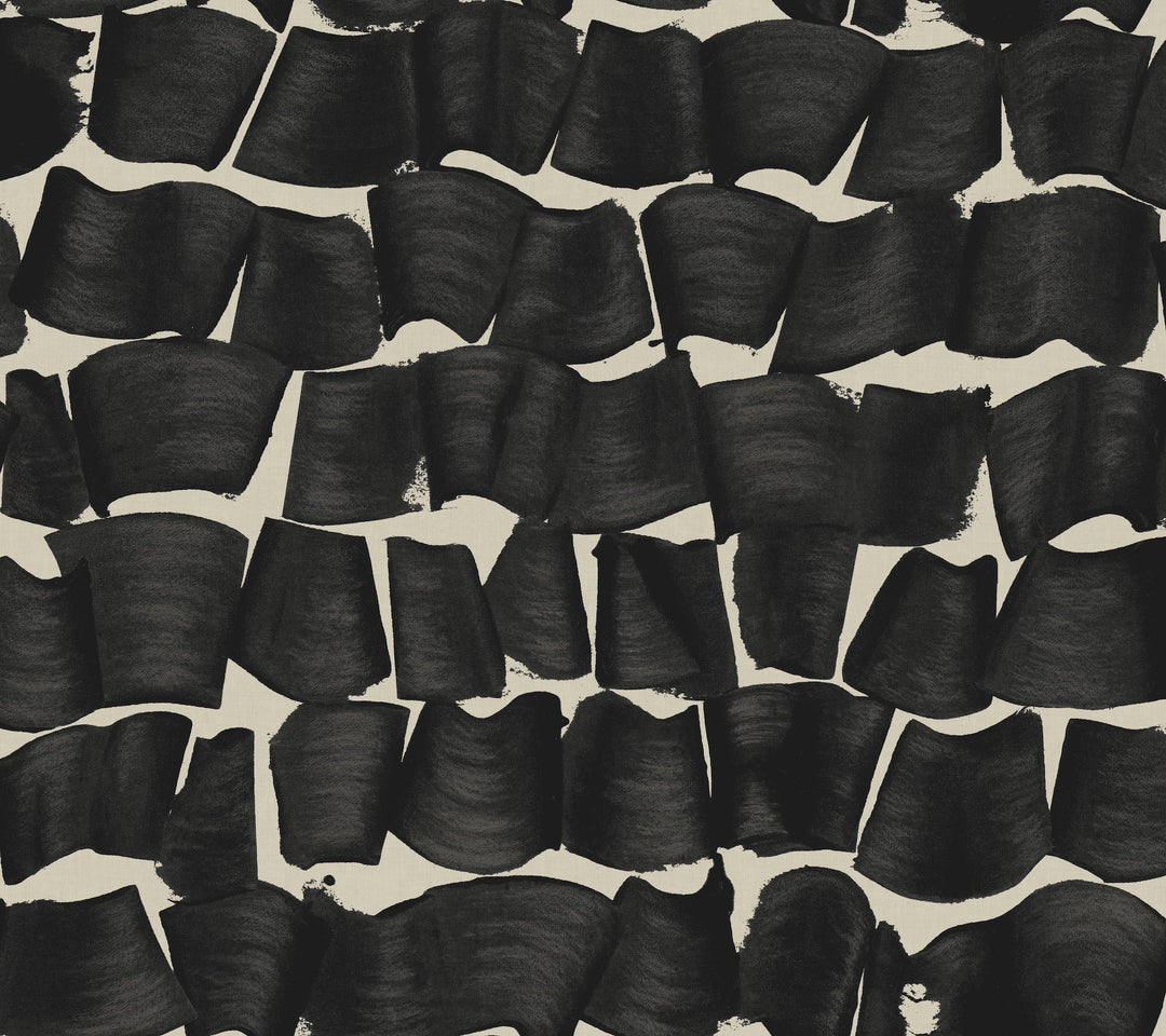 Brushed Ink Black Wallpaper by York Wallcoverings Designer