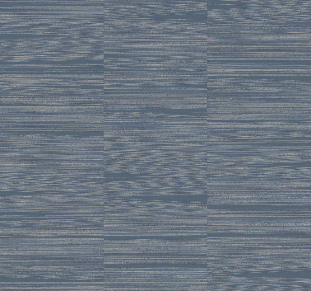 Line Stripe Indigo Wallpaper by York Wallcoverings New Origins Covers about 60.8 square feet 27-in by 27-ft long roll Unpasted 25.25 - Fabric Carolina -