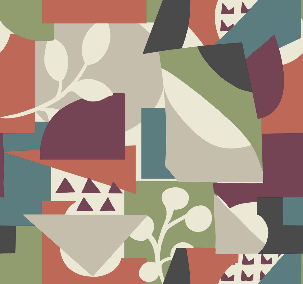 Cut Outs Forest Wallpaper by York Wallcoverings New Origins Covers about 60.8 square feet 27-in by 27-ft long roll Unpasted 25.25 - Fabric Carolina -