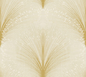 Papyrus Plume Beige Wallpaper by York Wallcoverings