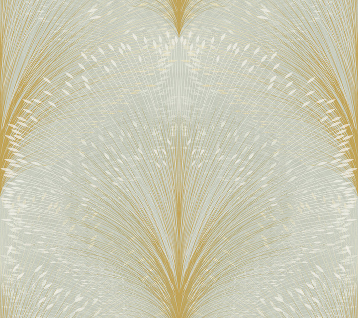 Papyrus Plume Sage Wallpaper by York Wallcoverings New Origins Covers about 60.8 square feet 27-in by 27-ft long roll Unpasted 24 - Fabric Carolina -