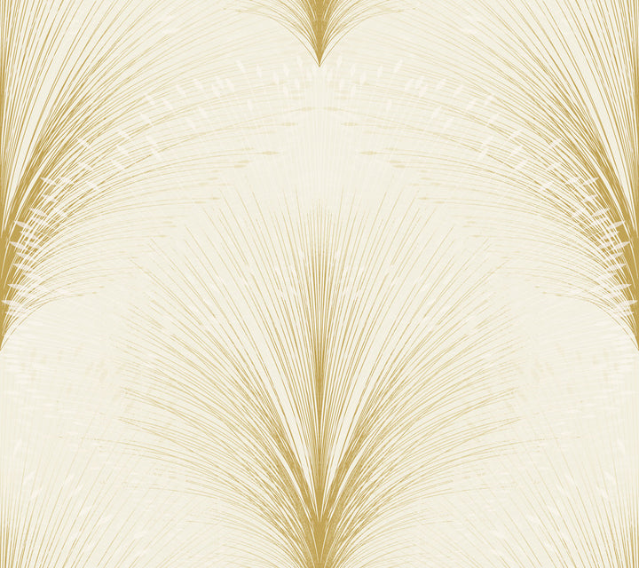 Papyrus Plume Ivory Wallpaper by York Wallcoverings New Origins Covers about 60.8 square feet 27-in by 27-ft long roll Unpasted 24 - Fabric Carolina -