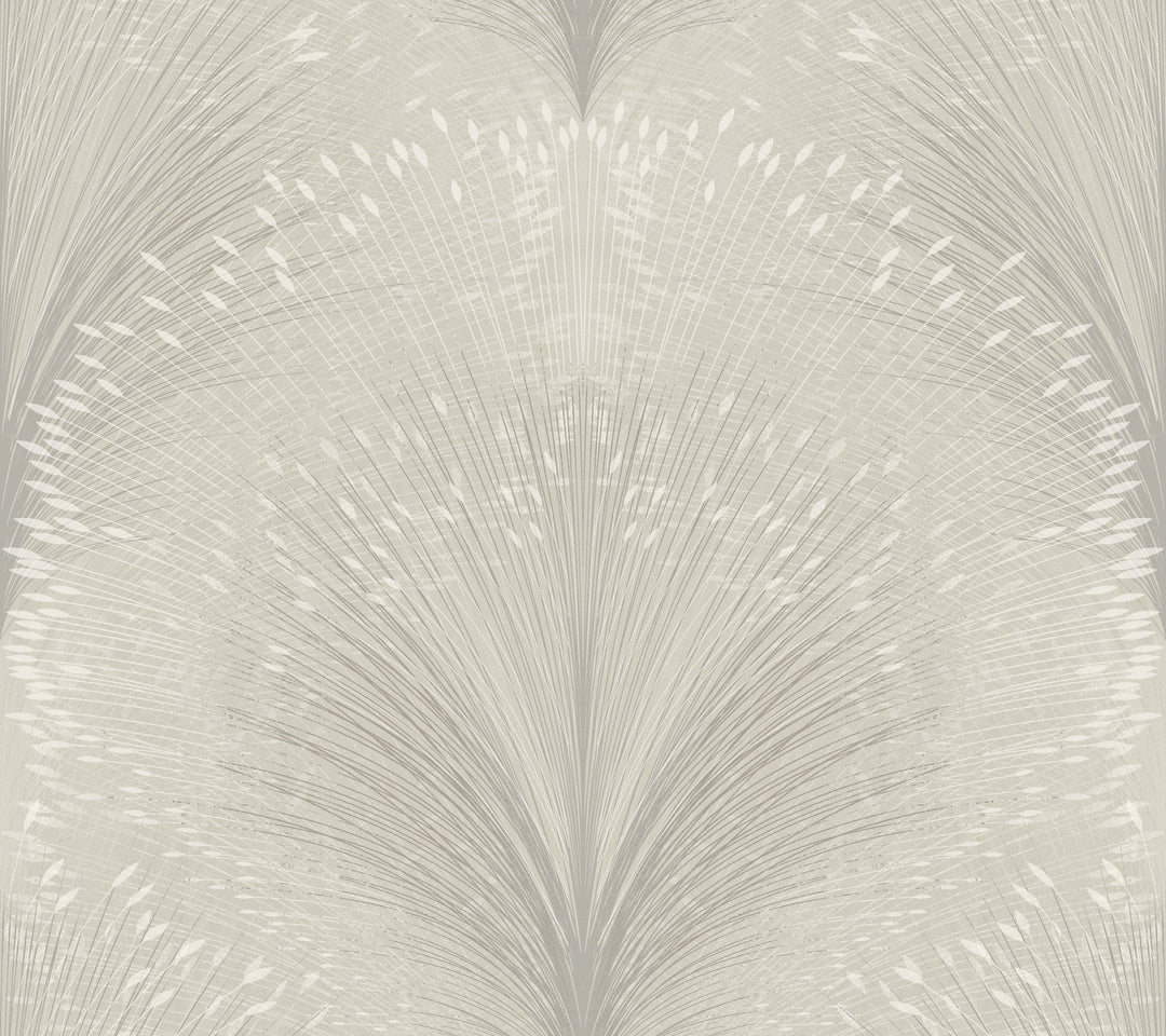 Papyrus Plume Grey Wallpaper by York Wallcoverings Designer