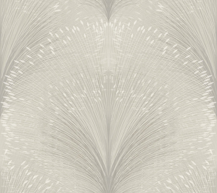 Papyrus Plume Grey Wallpaper by York Wallcoverings Designer