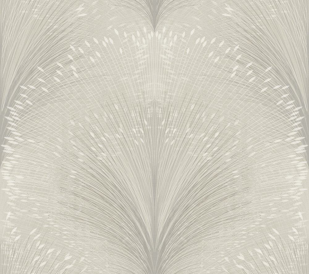 Papyrus Plume Grey Wallpaper by York Wallcoverings New Origins Covers about 60.8 square feet 27-in by 27-ft long roll Unpasted 24 - Fabric Carolina -