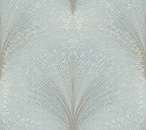 Papyrus Plume Sky Blue Wallpaper by York Wallcoverings