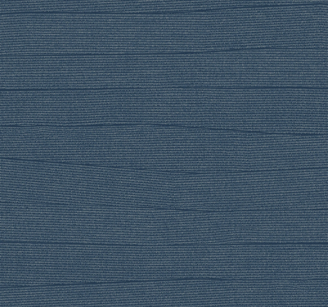 Natural Grid Navy Wallpaper by York Wallcoverings Designer