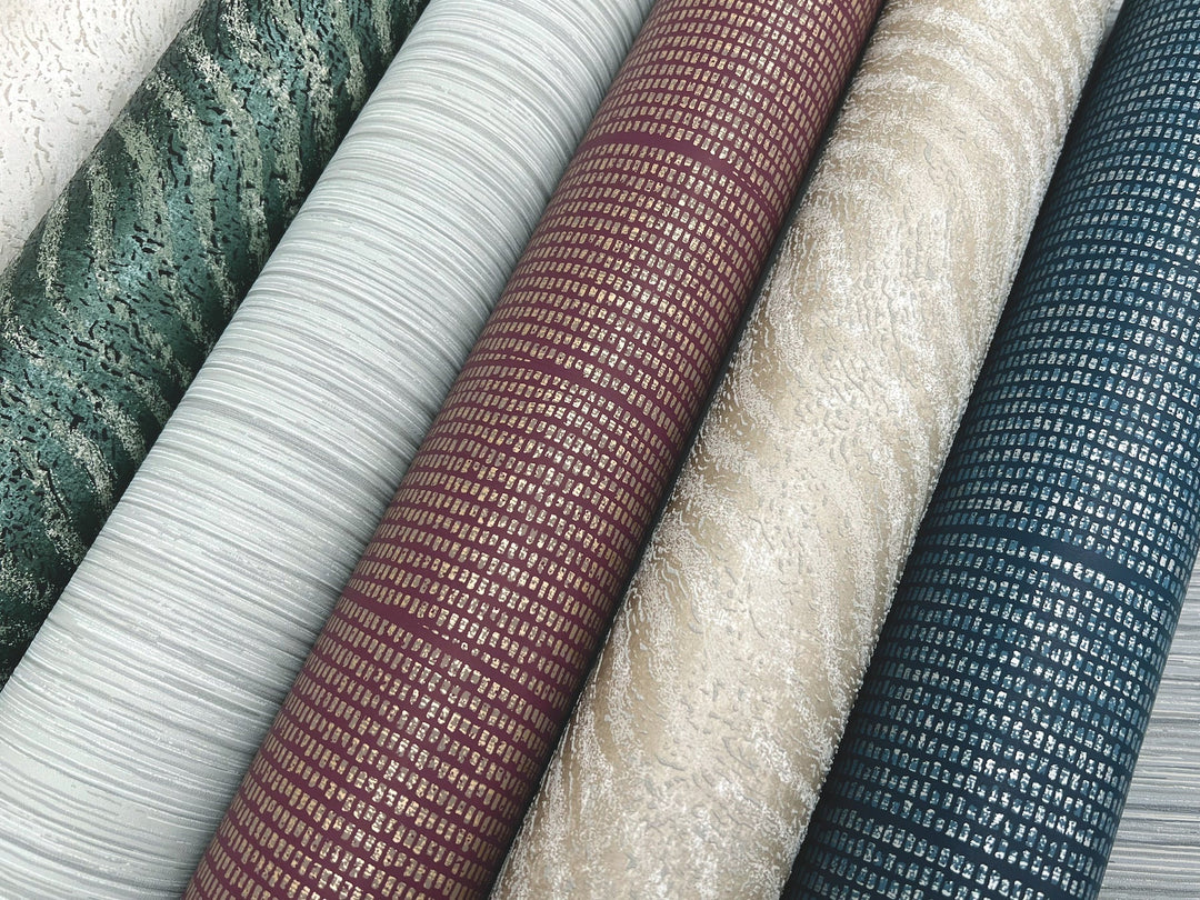 Natural Grid Navy Wallpaper by York Wallcoverings Designer