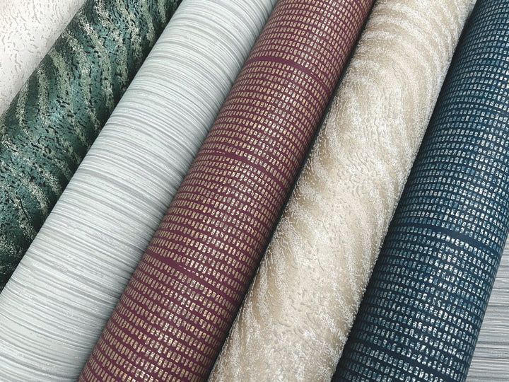 Natural Grid Navy Wallpaper by York Wallcoverings Designer