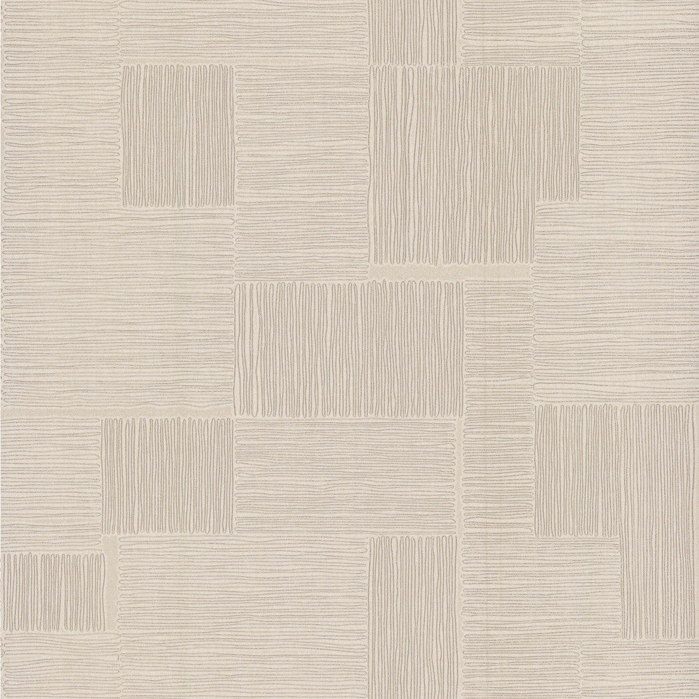 Contour Beige Wallpaper by York Wallcoverings New Origins Covers about 57.1 square feet 20.9-in by 32.8-ft long roll Unpasted 20.8 - Fabric Carolina -