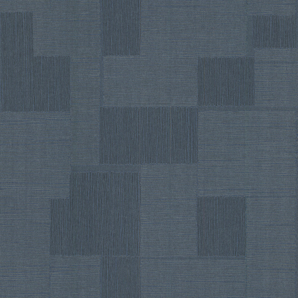 Contour Navy Wallpaper by York Wallcoverings New Origins Covers about 57.1 square feet 20.9-in by 32.8-ft long roll Unpasted 20.8 - Fabric Carolina -