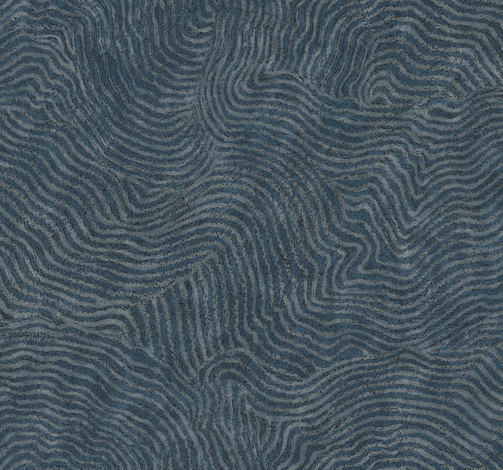 Modern Wood Indigo Wallpaper by York Wallcoverings New Origins Covers about 60.8 square feet 27-in by 27-ft long roll Unpasted 25.25 - Fabric Carolina -