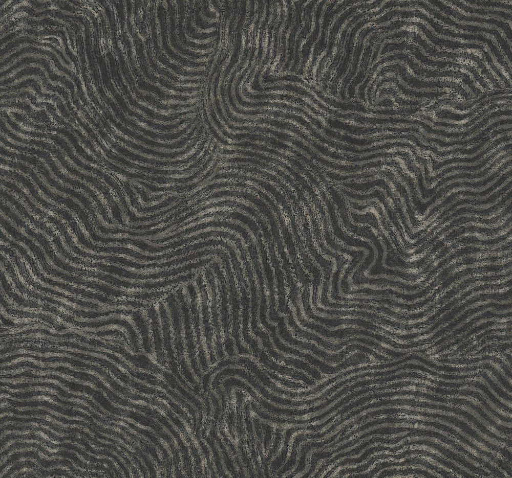 Modern Wood Black Wallpaper by York Wallcoverings New Origins Covers about 60.8 square feet 27-in by 27-ft long roll Unpasted 25.25 - Fabric Carolina -