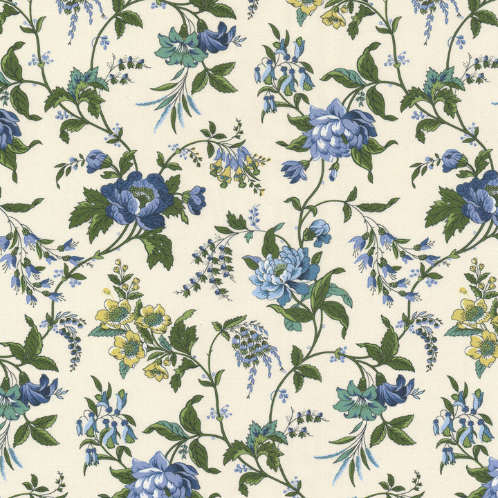 Okeefe 2 Spring by Stout Fabric Stout Fabric Okeefe 2 SpringFabric RAINBOW LIBRARY CADET/INDIGO 100%COT SPAIN </p><p>Repeat: H: 13.500, V: 13.500 54 in - Fabric Carolina -
