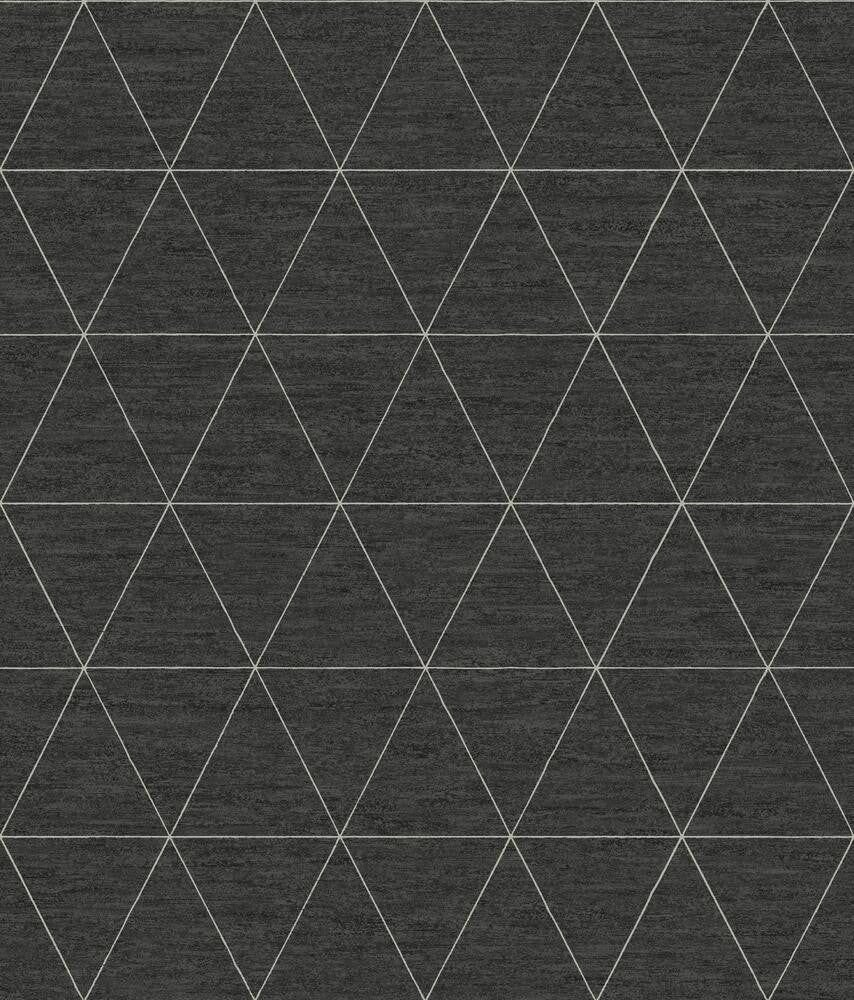 Ridge Midnight Wallpaper by Magnolia Home Magnolia Home 4 Covers about 56.4 square feet 20.5-in by 33-ft long roll Prepasted 24 - Fabric Carolina -