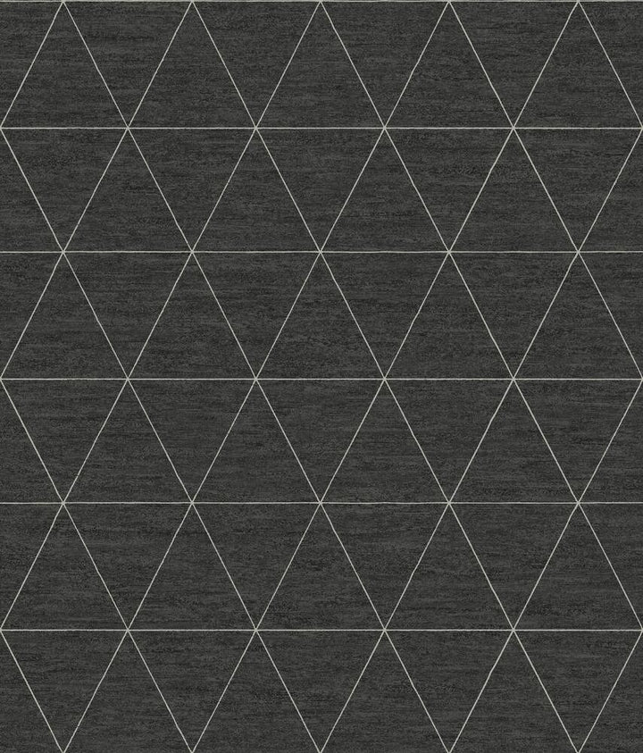 Ridge Midnight Wallpaper by Magnolia Home Magnolia Home 4 Covers about 56.4 square feet 20.5-in by 33-ft long roll Prepasted 24 - Fabric Carolina -