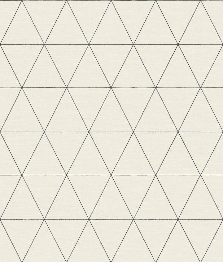 Ridge White & Black Wallpaper by Magnolia Home Magnolia Home 4 Covers about 56.4 square feet 20.5-in by 33-ft long roll Prepasted 24 - Fabric Carolina -