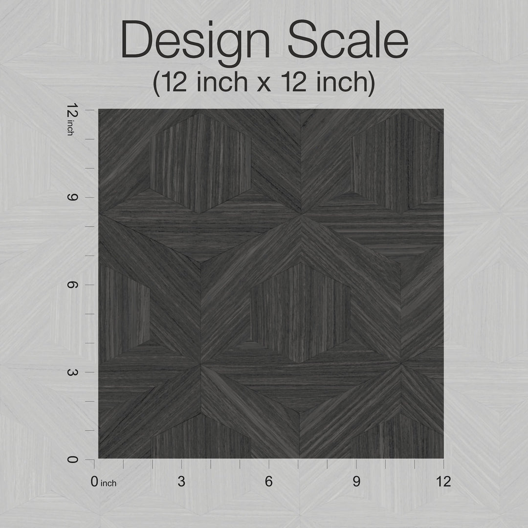 Parquet Black Wallpaper by Magnolia Home Designer