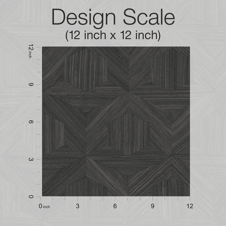 Parquet Black Wallpaper by Magnolia Home Designer
