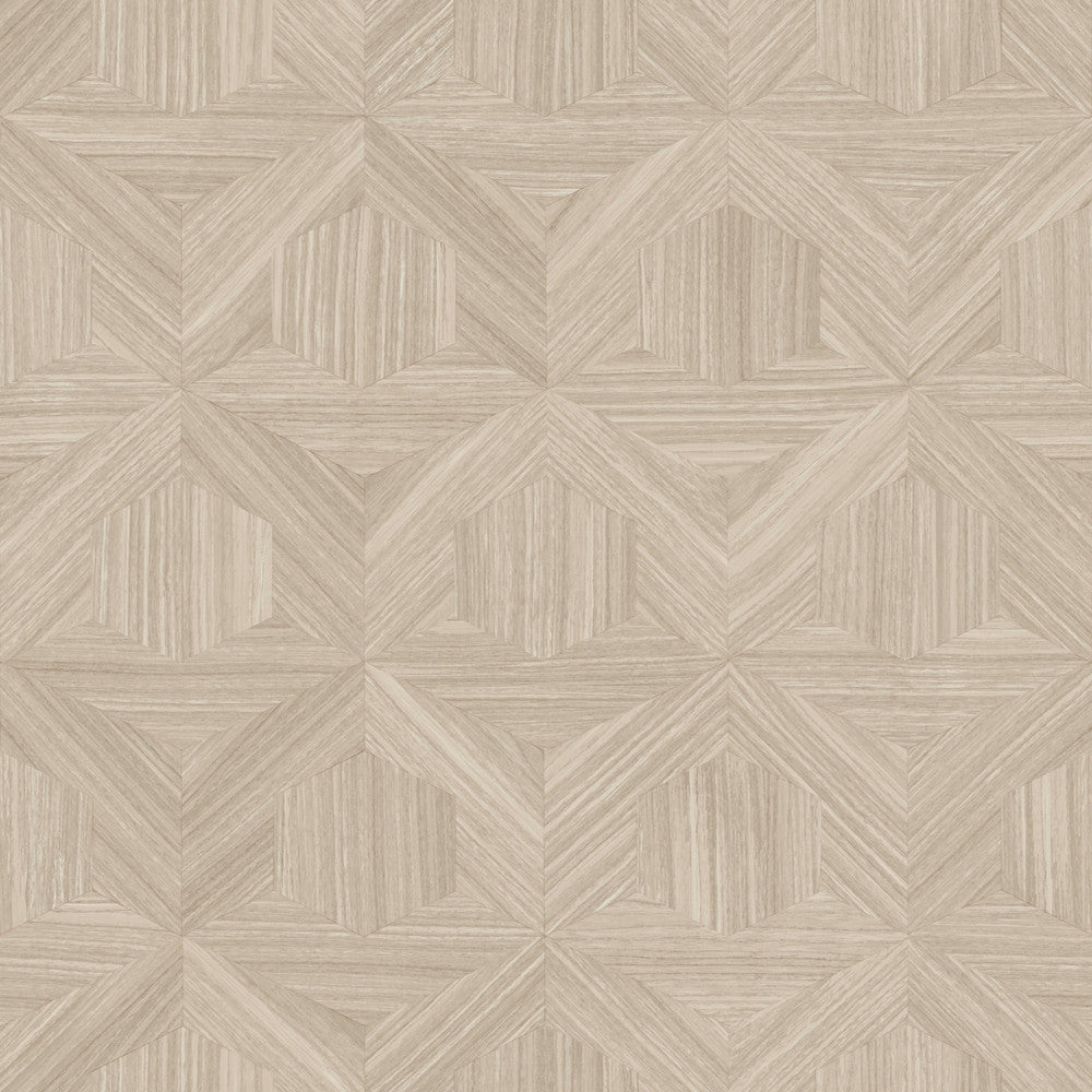 Parquet Beige Wallpaper by Magnolia Home Magnolia Open Sheet Covers about 56.4 square feet 20.5-in by 33-ft long roll Prepasted 20.5 - Fabric Carolina -