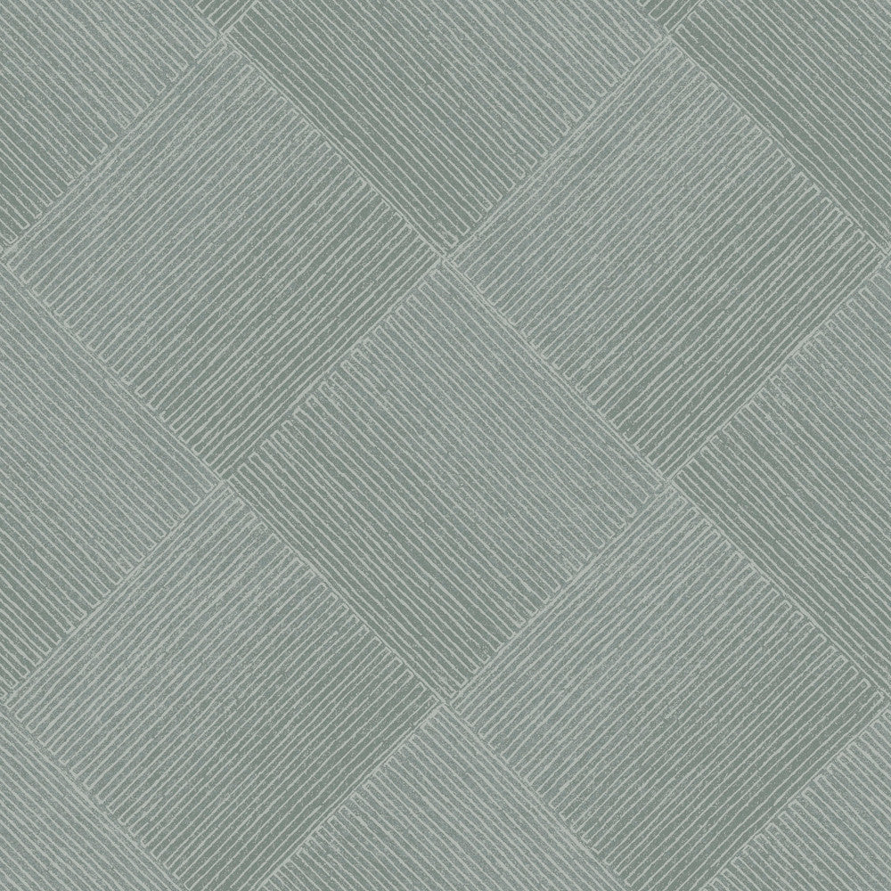 Channel Green Wallpaper by Magnolia Home Magnolia Open Sheet Covers about 56.4 square feet 20.5-in by 33-ft long roll Prepasted 20.5 - Fabric Carolina -