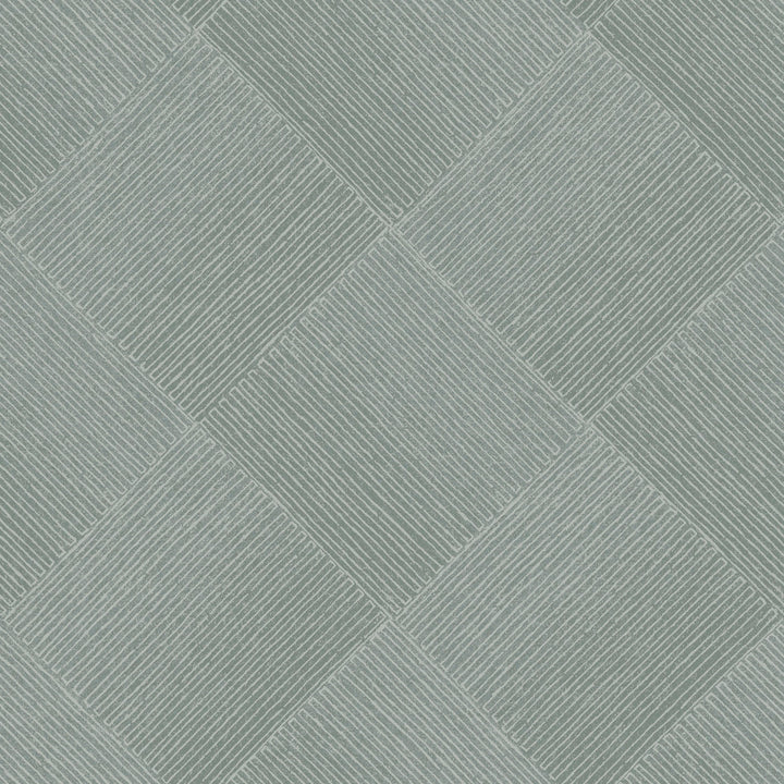 Channel Green Wallpaper by Magnolia Home Magnolia Open Sheet Covers about 56.4 square feet 20.5-in by 33-ft long roll Prepasted 20.5 - Fabric Carolina -