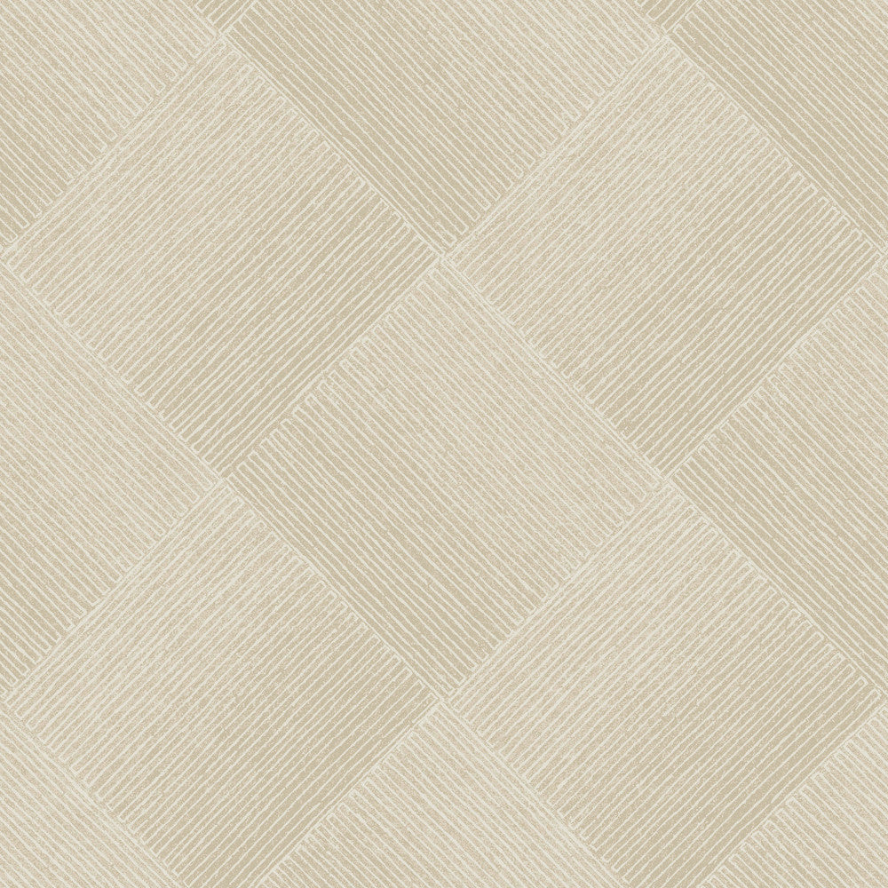 Channel Tan Wallpaper by Magnolia Home Magnolia Open Sheet Covers about 56.4 square feet 20.5-in by 33-ft long roll Prepasted 20.5 - Fabric Carolina -