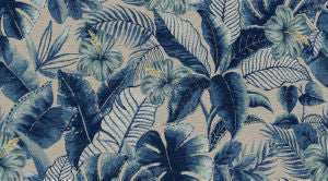 Omen Blue Linen by Norbar Designer Fabric HEAT WAVE 100% SOLUTION DYED ACRYLIC CHINA 27"V 27"H 54 - Swanky Fabrics -