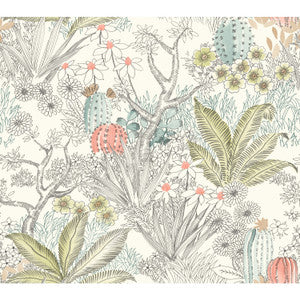 Flowering Desert Grey Wallpaper by York Wallcoverings
