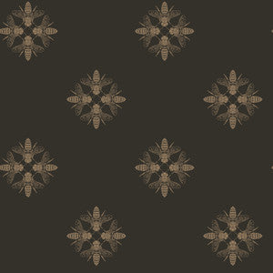 Honey Bee Gold & Black Wallpaper by Inspired by Color