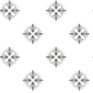 Honey Bee Black & White Wallpaper by Inspired by Color