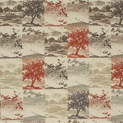Mulberry Multipurpose OPEN SPACES.RED/CHA.0 Multipurpose LINEN - 60%;COTTON - 20%;MODAL - 20% Thailand </p><p>Repeat: H: , V: 27.5 21 - My Fabric Connection -