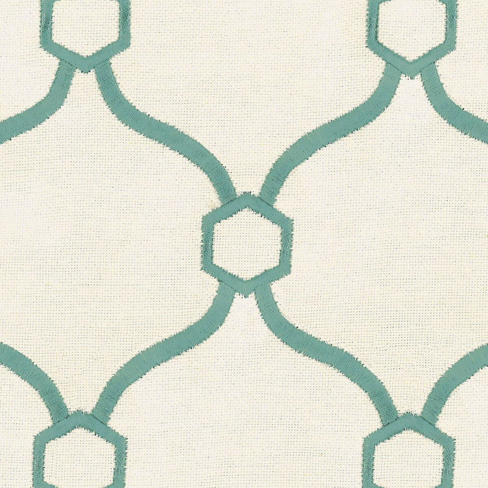 Optic 2 Lagoon by Stout Fabric Rainbow Library Wave/Seacrest 44% Spun Viscose 30% Polyester 26% Linen Rayon Embroidery CHINA WYZENBEEK 60 000 DOUBLE RUB WEAR TEST (HEAVY DUTY) Horizontal: 3.75 and Vertical: 5 53 in - Fabric Carolina -