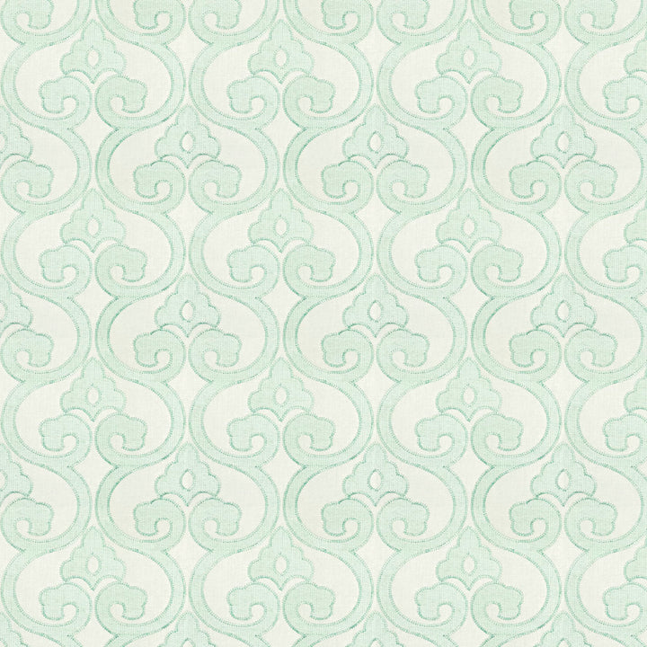 Opus 2 Aqua by Stout Fabric RAINBOW LIBRARY BAYBERRY/SEAFOAM 60%LIN 40%COT %VEMB INDIA Horizontal: 13.000 and Vertical: 7.875 52 in - Fabric Carolina -