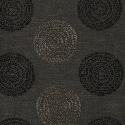 Oriana-C-Smoke by Europatex Designer Fabric Oriana 80% Polyester / 10% Linen / 10% Viscose Embroidery China See Sample Horizontal: N/A and Vertical: N/A 55.00 inches  - Swanky Fabrics -