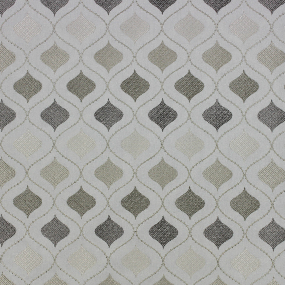 Orient Nutria by Richloom Fabric See sample 50%POLYESTER, 50%COTTON BASE (100% POLY EMB) USA or Imported N/A </p><p>Repeat: V9.25" x H4.25" 56" - Fabric Carolina -