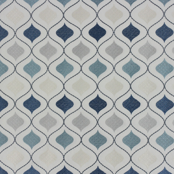 Orient Ocaen by Richloom Fabric See sample 50%POLYESTER, 50%COTTON BASE (100% POLY EMB) USA or Imported N/A </p><p>Repeat: V9.25" x H4.25" 56" - Fabric Carolina -