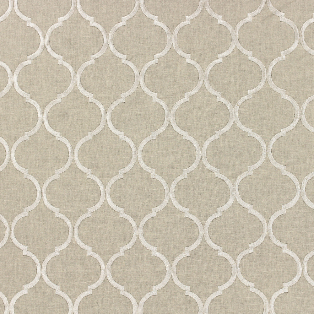 Ornella Natural by Richloom Fabric See sample 55% Linen, 45% Raylon, 100% Rayon Emb. USA or Imported N/A </p><p>Repeat: V3.75" x H3.25" 56" - Fabric Carolina -
