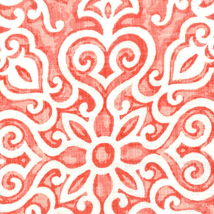 Ortiz 1 Coral by Aoc Fabric RAINBOW LIBRARY CORAL/BLOSSOM 100%COT INDIA Horizontal: 13 and Vertical: 12.5 53.12 in - Fabric Carolina -