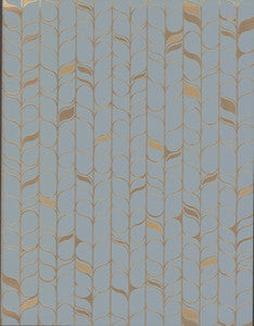 Perfect Petals Blue & Gold Wallpaper by Candice Olson