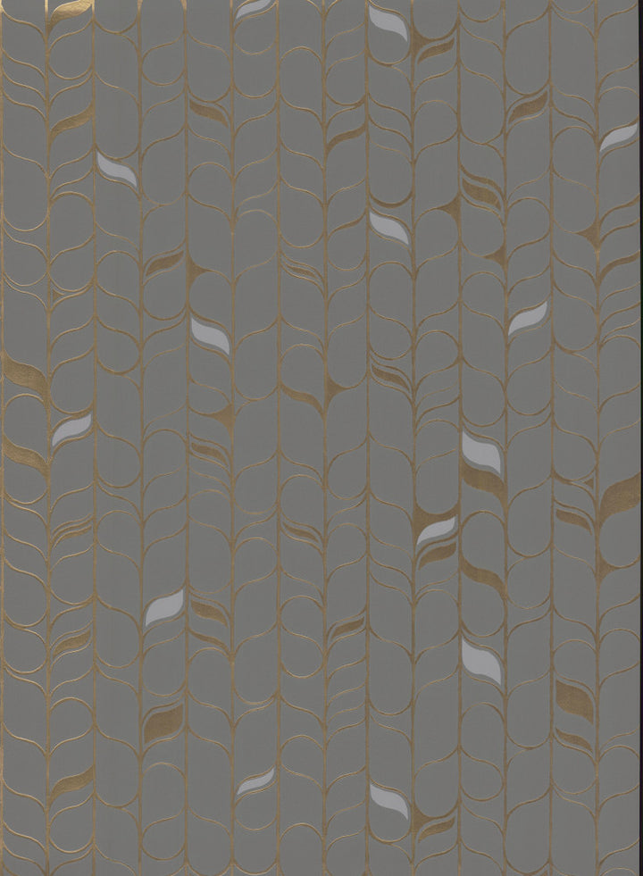 Perfect Petals Grey & Gold Wallpaper by Candice Olson Candice Olson Modern Nature 2nd Edition Covers about 56.8 square feet 20.8-in by 32.79-ft long roll Unpasted 20.8 - Fabric Carolina -