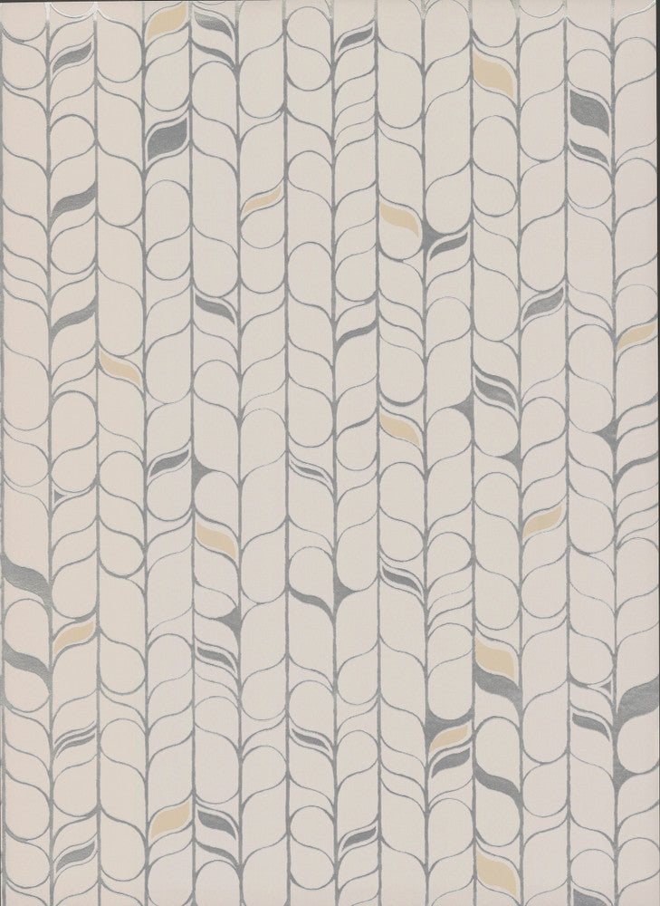 Perfect Petals Off White & Silver Wallpaper by Candice Olson Candice Olson Modern Nature 2nd Edition Covers about 56.8 square feet 20.8-in by 32.79-ft long roll Unpasted 20.8 - Fabric Carolina -