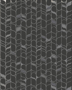 Perfect Petals Black & Silver Wallpaper by Candice Olson