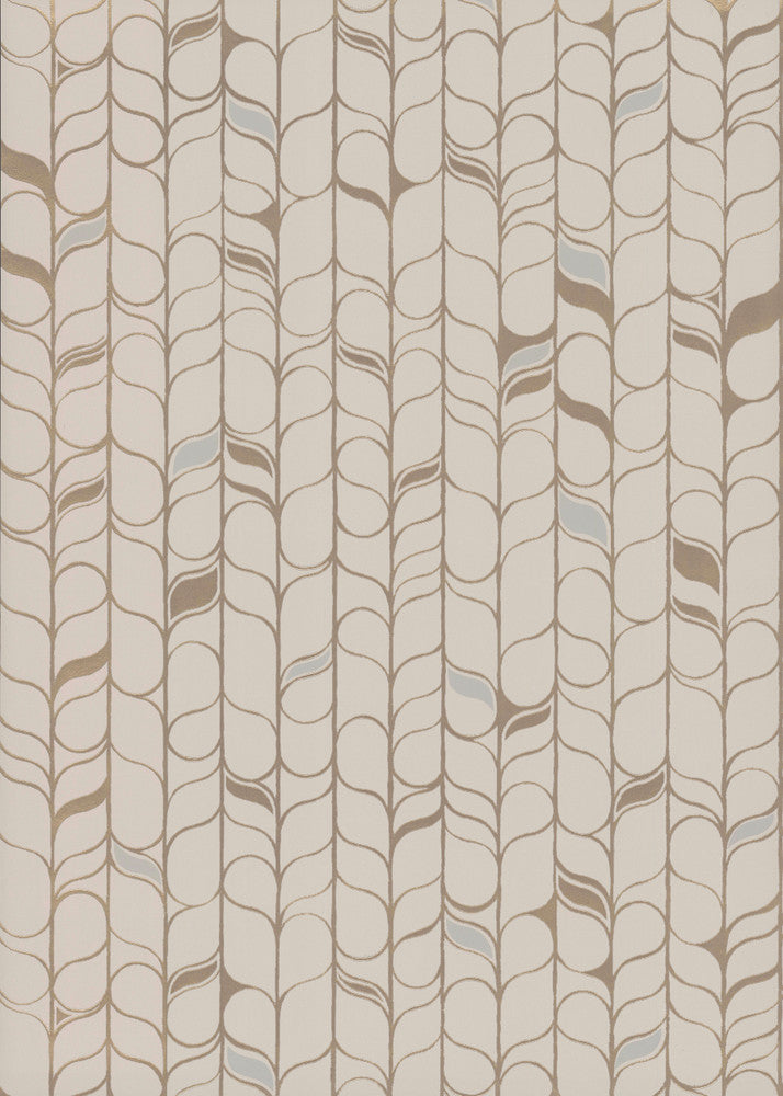 Perfect Petals Beige & Gold Wallpaper by Candice Olson Candice Olson Modern Nature 2nd Edition Covers about 56.8 square feet 20.8-in by 32.79-ft long roll Unpasted 20.8 - Fabric Carolina -