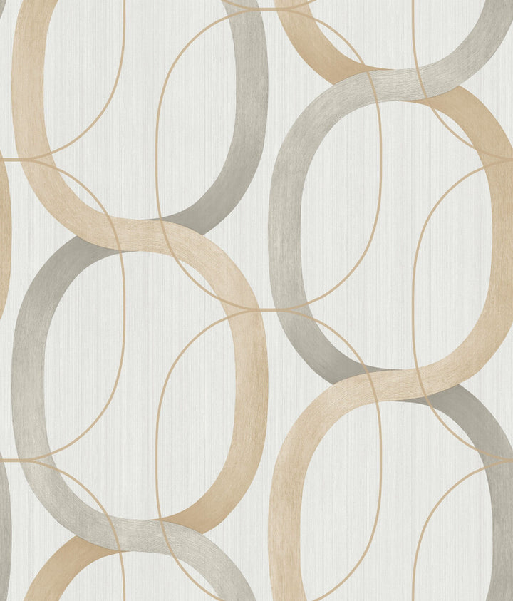 Interlock Dark Taupe Wallpaper by Candice Olson Candice Olson Modern Nature 2nd Edition Covers about 56.4 square feet 20.5-in by 33-ft long roll Unpasted 24 - Fabric Carolina -
