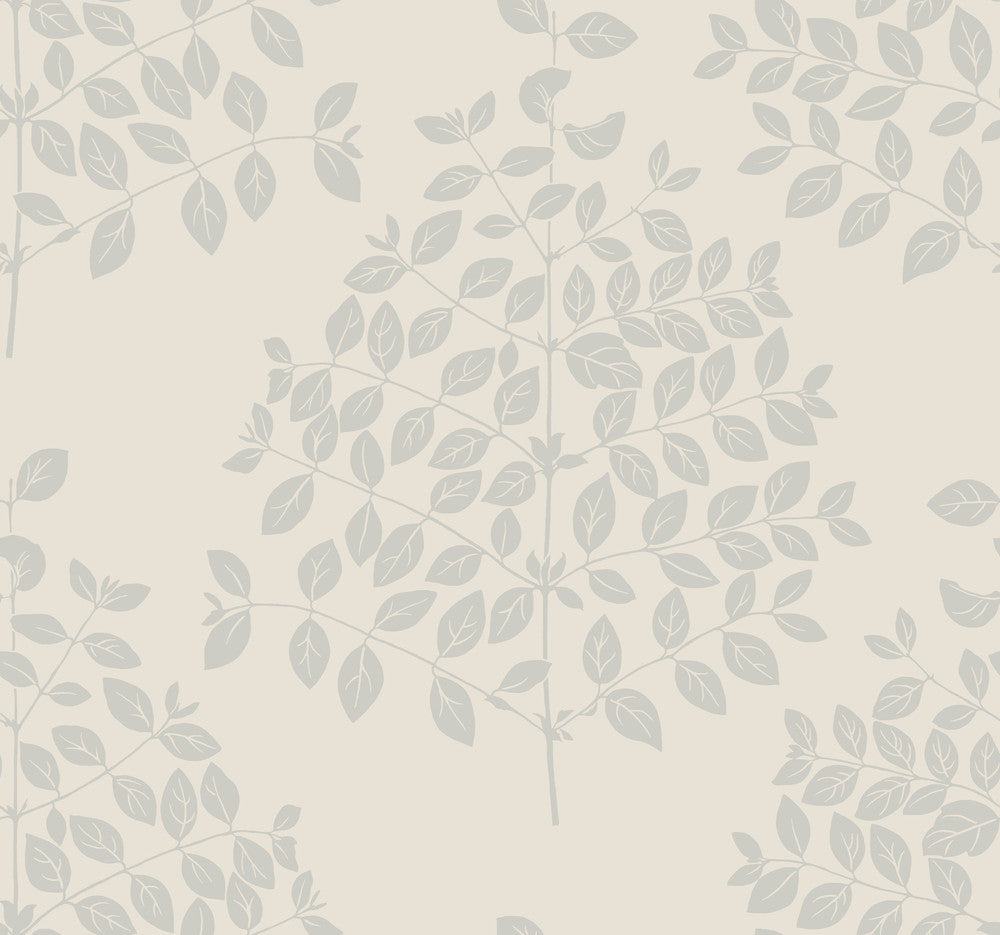 Tender Cream & Silver Wallpaper by Candice Olson Candice Olson Modern Nature 2nd Edition Covers about 60.8 square feet 27-in by 27-ft long roll Unpasted 25.25 - Fabric Carolina -